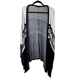 Staccato Geometric Print Cardigan Sweater Open Front Size S/M